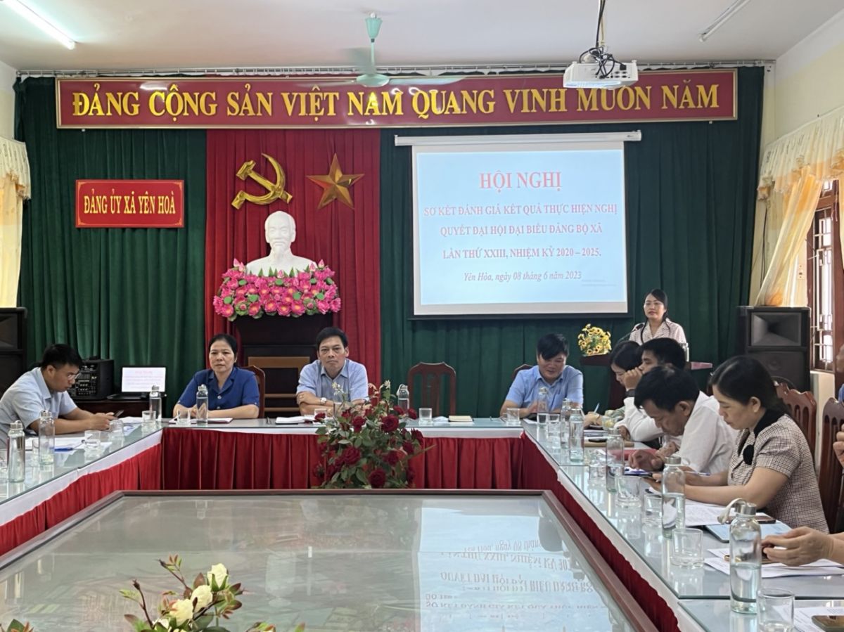 Hội nghị sơ kết giữa nhiệm kỳ thực hiện Nghị quyết Đại hội đại biểu Đảng bộ xã Yên Hòa lần thứ XXIII, nhiệm kỳ 2020-2025