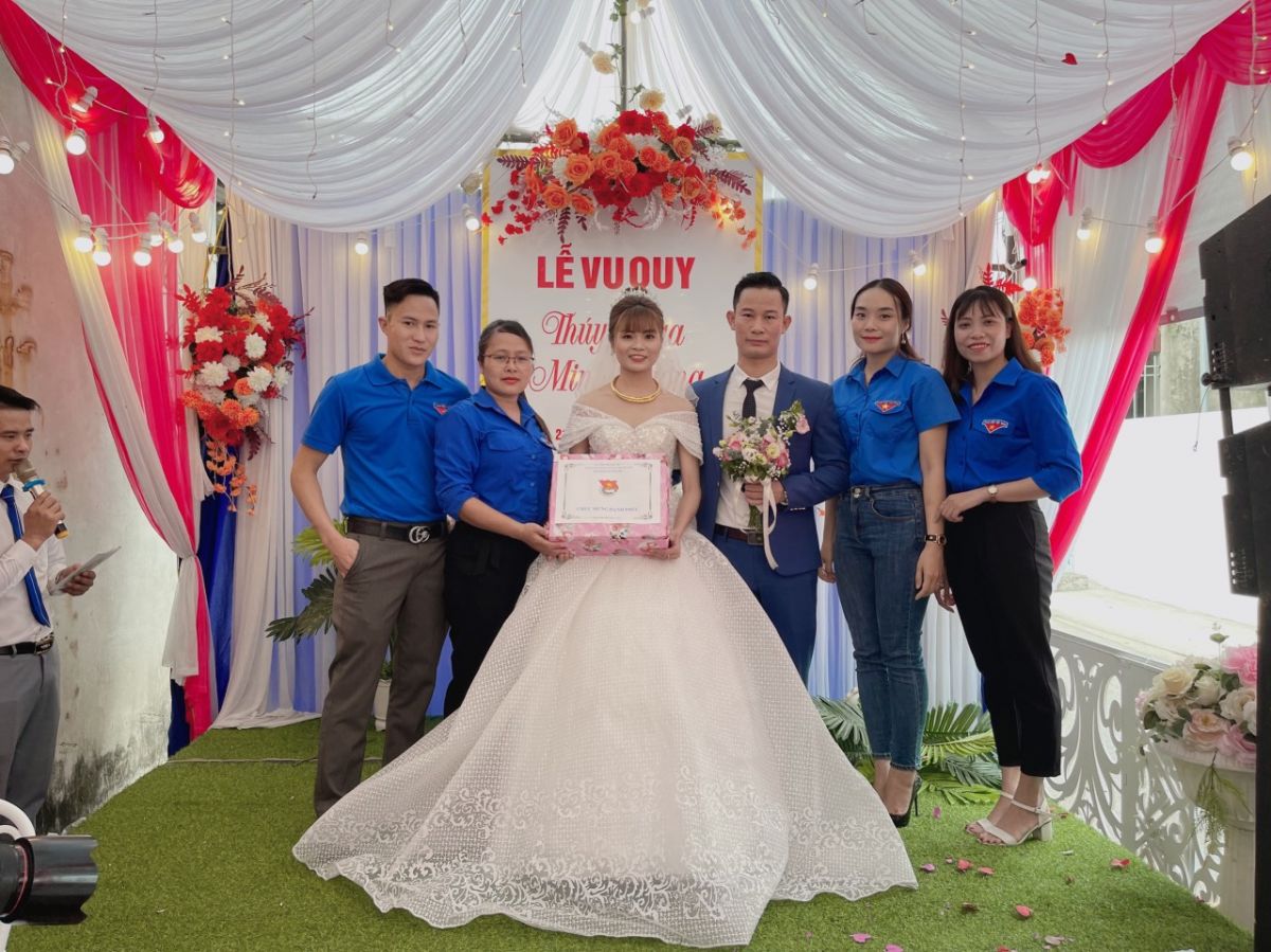 Đoàn thanh niên xã Yên Hòa tổ chức mô hình đám cưới Văn minh – tiết kiệm.