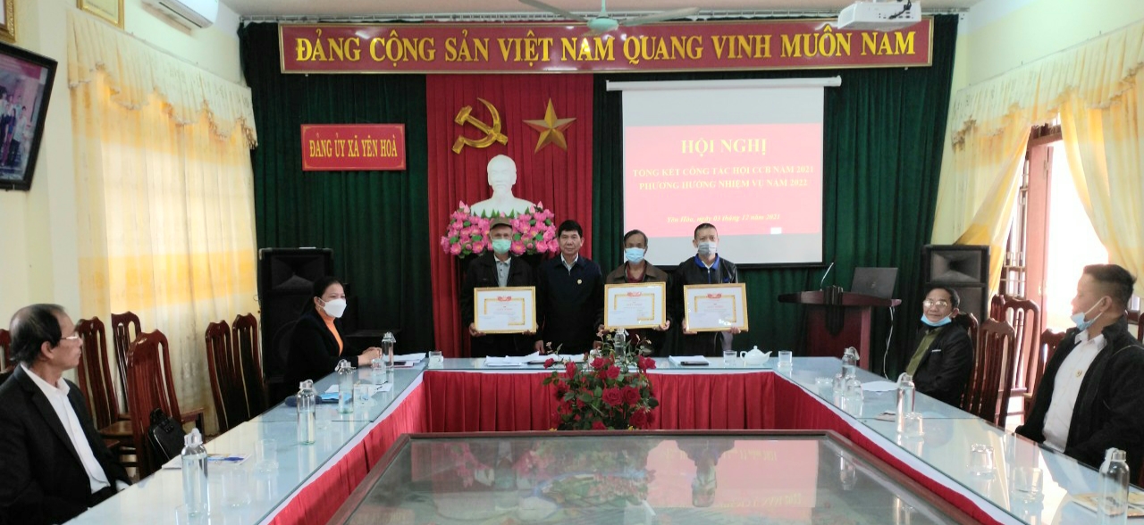 Hội Cựu chiến binh xã Yên Hòa tổ chức hội nghị tổng kết công tác hội năm 2021 và phương hướng nhiệm vụ trọng tâm năm 2022.