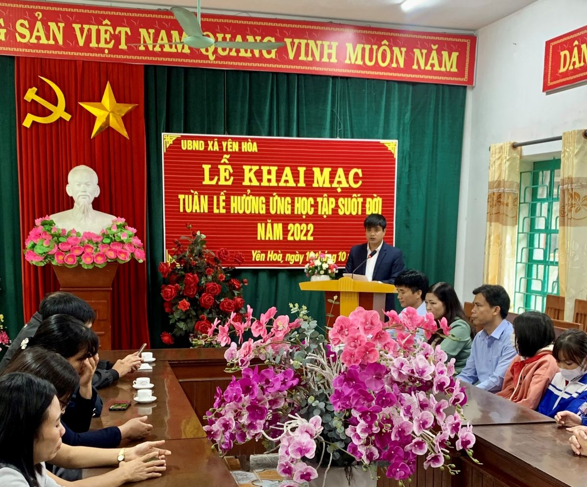 Xã Yên Hòa khai mạc Tuần lễ hưởng ứng học tập suốt đời năm 2022