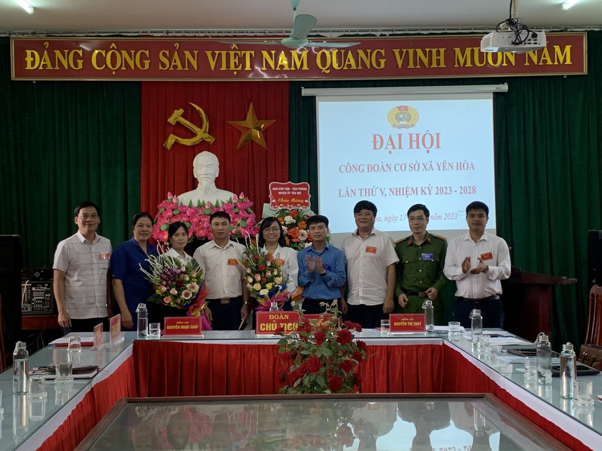 Đại hội Công đoàn cơ sở  xã Yên Hòa lần thứ V, nhiệm kỳ 2023 – 2028.